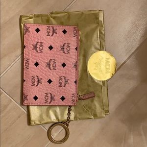 MCM leather coin purse/key chain